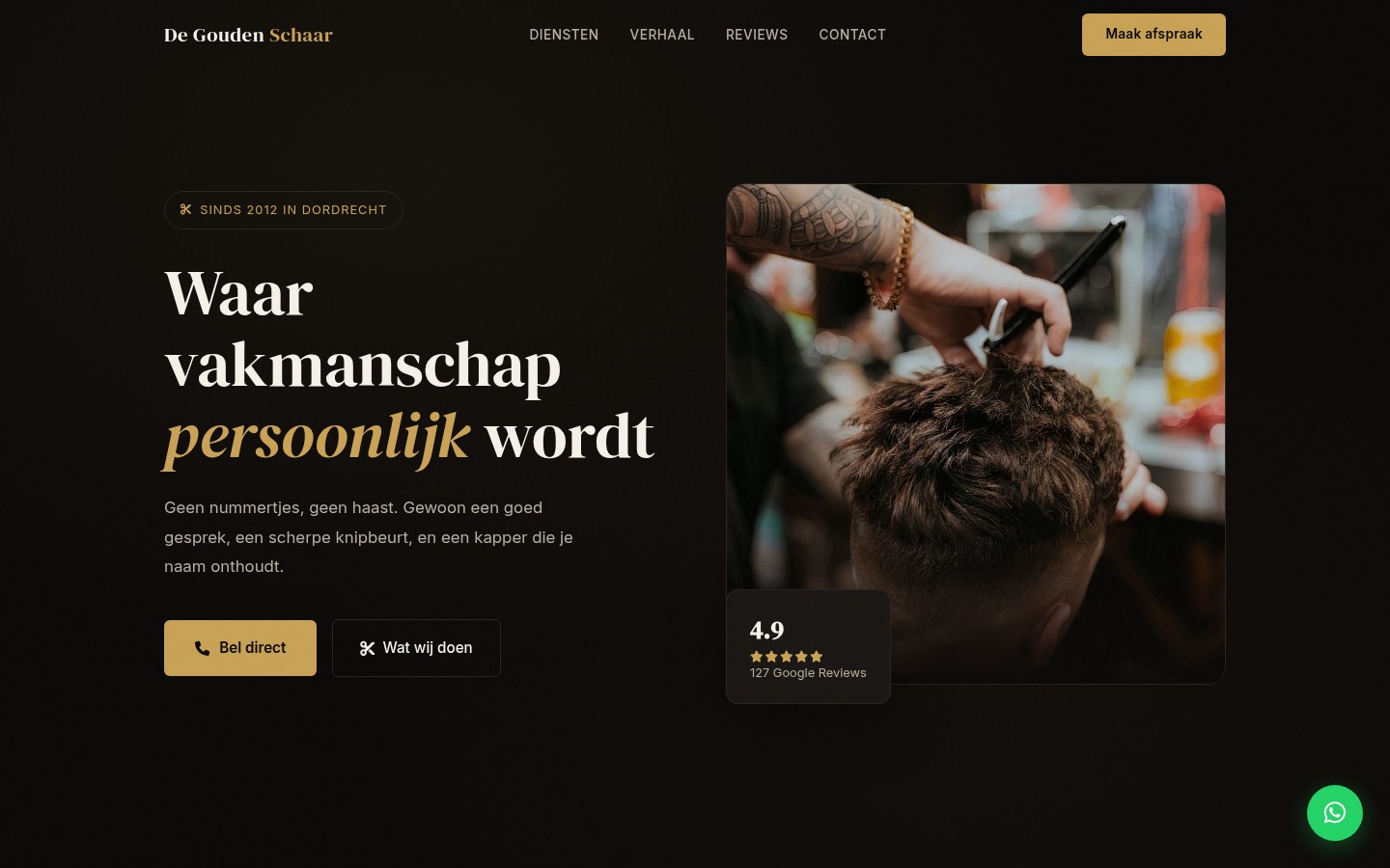 De Gouden Schaar website