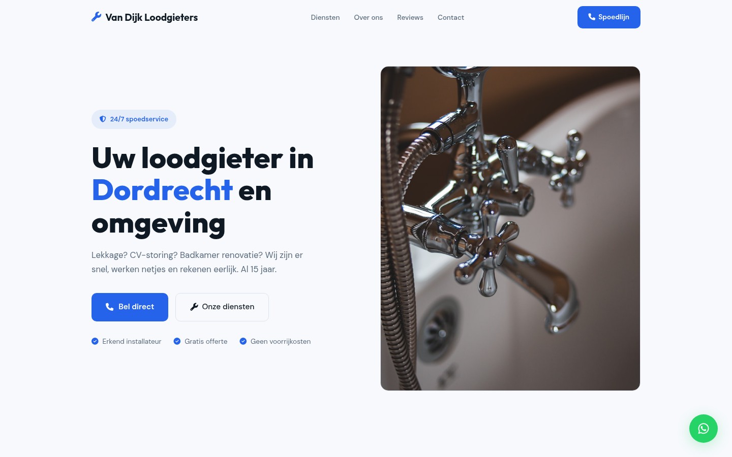 Van Dijk Loodgieters website