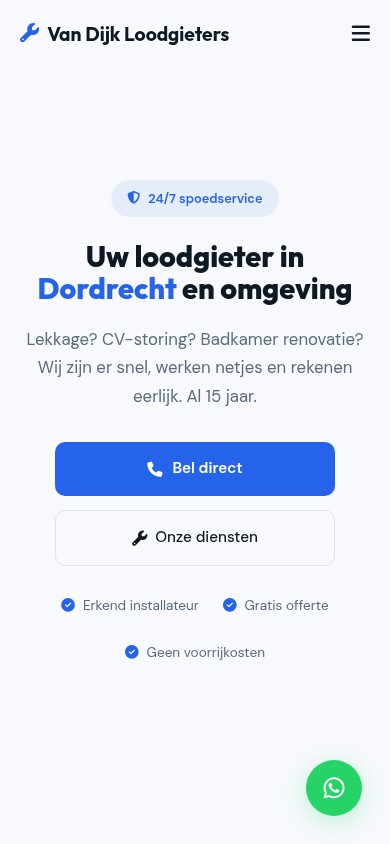 Van Dijk Loodgieters mobiel